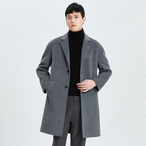 <span class=keywords><strong>Manteau</strong></span> en cachemire réversible <span class=keywords><strong>Costume</strong></span> ample long de <span class=keywords><strong>mi</strong></span>-<span class=keywords><strong>saison</strong></span> pour <span class=keywords><strong>homme</strong></span> avec trench-coat en laine goutte épaule - Product Image 2