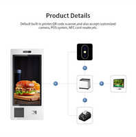 Kiosque de commande automatique dans le terminal de paiement de la machine de commande de nourriture de restaurant imprimante thermique kiosque de libre-service