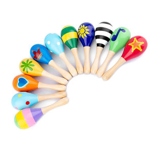 Enfant Maracas Shaker Hochet Percussion à la main <span class=keywords><strong>Instrument</strong></span> <span class=keywords><strong>de</strong></span> <span class=keywords><strong>musique</strong></span> Jouet éducatif pour saisir la vue Écouter Jouet d'entraînement - Product Image 2