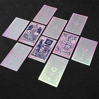 Kartu Oracle Tarot Deck kustom Jerman cetakan kertas inti hitam kartu Tarot