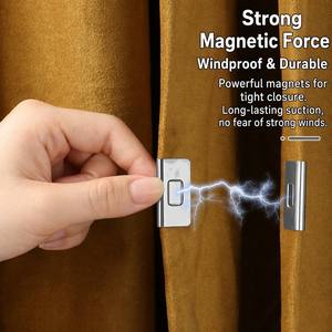 Rectangle Curtain Magnetic Closure Buckle Nail-Free Door Blackout Bed Buckle Ring Clip Magnetic Cabinet Door Magnetic Suction - Product Image 3