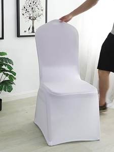 Nouvelle Housse de Chaise Élastique Épaissie pour Salle à Manger / Housse de Chaise d'Hôtel / Housse de Chaise Blanche Monobloc Utilisable pour Mariage / Housse de Tabouret - Product Image 2