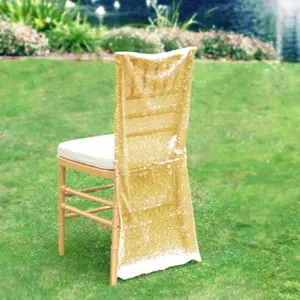 椅子腰带婚礼14年制造经验亮片封面椅子香槟色椅子腰带