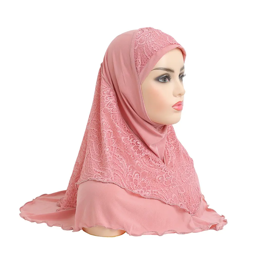 HT-53 Fertig Kopftuch Praktisch Hijab Chiffon Türban Esarp Sal Tesettür Khimar 