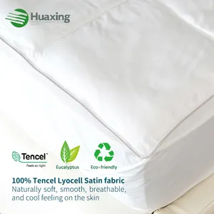 100% Lyocell Tencel Bedding Comforter White Quilted Design Down Alternative Comforter Duvet