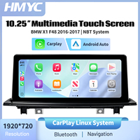 Pantalla Táctil Multimedia HD de 10.25 Pulgadas con CarPlay Inalámbrico y Android Auto para BMW X1 F48 2016-2017 Sistema NBT, Navegación para Automóvil, Pantalla Estéreo