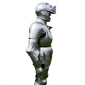 Full Body Medieval Steel Armor Silver Plated Warrior Costume Antique Style Art Collectible Full 3D Welded Design - Product Image 2