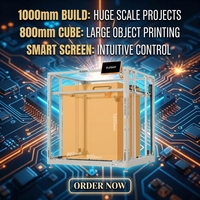 ELEGOO OrangeStorm Giga Printer 3D FDM Format Besar 800mm X 800mm X 1000mm Mesin Pencetak Industri Kecepatan Tinggi