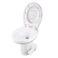 Toilette de camping-car classique légère à chasse d'eau par le pied, prête à être expédiée, pour caravane et camping-car