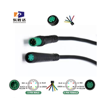 Câble de moteur de vélo électrique Connecteur M8 2-4 broches Mâle Femelle Prise d'extension Fil électrique IP67 IP68 Connecteur d'alimentation étanche
