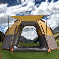 Tente de camping 5-6 personnes, une chambre, en tissu Oxford toutes saisons, ouverture rapide automatique, imperméable 3000 mm, personnalisable