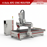Máquina Fresadora CNC de 4 Ejes 1325 de Alta Eficiencia para Tallado de Madera Cilíndrica, MDF y Acrílico