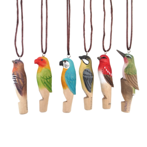 थोक अनुकूलित लकड़ी के पक्षी जानवर के आकार सीटी की लकड़ी नक्काशीदार हाथ से नक्काशीदार लकड़ी की सीटी - Product Image 3