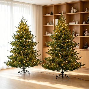 <span class=keywords><strong>Sapin</strong></span> de Noël artificiel de luxe de 7,5 pieds pré-éclairé, arbre articulé 100 % PE au toucher réaliste avec lumières LED blanc chaud - Product Image 3