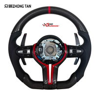 Volant sport en fibre de carbone à 3 branches avec revêtement en cuir pour F10 F30 E46 E60