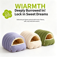 Lit pour chat d'intérieur, nid apaisant rond en forme de beignet, lit en peluche lavable pour chaton, lit confortable anti-anxiété pour petits chiens