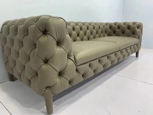 हॉट सेलिंग होटल लिविंग रूम फर्नीचर आधुनिक लक्जरी डिजाइन विंडसर तीन सीट सोफे चमड़े - Product Image 2