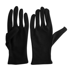 ALLESD Gants d'inspection noirs doux d'absorption de la sueur Gants de parade en coton pour cérémonie - Product Image 3