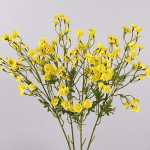 Fleurs artificielles en soie, marguerites à branche unique, haute simulation, pour décoration de mariage, maison et accessoires de photographie - Product Image 1