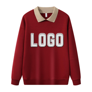 Felpe con collo a Polo essenziale con Logo personalizzato di alta qualità per gli uomini pronti per la spedizione per le maniche lunghe Polo invernale - Product Image 3