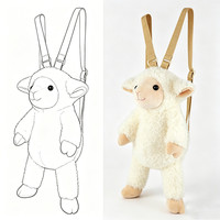 Sac à dos en peluche doux personnalisé/OEM en gros, sac à dos animal de dessin animé personnalisé avec logo pour tout-petits