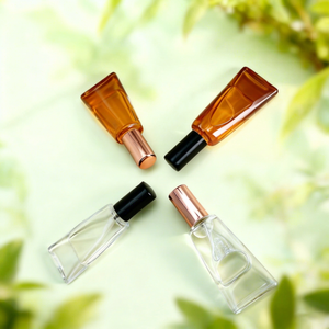 Clear Unique Irregular Toothpaste Shape Portable Perfume Glass <b>Bottle</b> 8ml 10ml Crimp Mini Empty Perfume <b>Bottle</b> with Pump Spray - Product Image 1