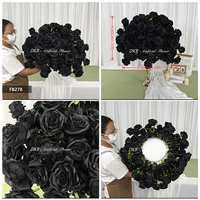 DKB Centre de table moderne de haute qualité pour mariage, boule de fleurs suspendue en soie blanche pour la décoration de mariage, maison, hôtel, villa, fête