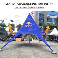 FEAMONT Nuevo Diseño Carpa Impermeable Tipo Araña para Publicidad Exterior y Eventos, Toldo de 6m y 9m con Tela Impresa para Exposiciones