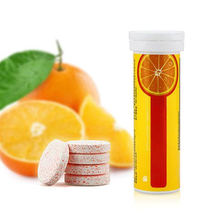 Tabletas Efervescentes de Vitamina <span class=keywords><strong>C</strong></span> con Sabor a Frutas de la Mejor Marca para el Cuidado de la Piel y Blanqueamiento de Adultos y Adolescentes, 20 Tabletas por Botella, Certificación HACCP - Product Image 1