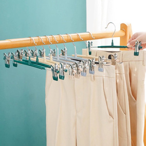 Pinzas para pantalones sin costuras, pinzas para ropa, perchas de acero inoxidable, pinzas para faldas engrosadas, pinzas dobles ajustables para pantalones - Product Image 2