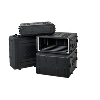 Flight case de transport sur mesure 15'' de profondeur, 19'' de large, 2U/3U/4U/6U, en PEHD léger, étanche et antichoc pour amplificateur audio
