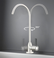 Nouvelle Arrivée Robinet Purificateur d'Eau Froide par Osmose Inverse en Acier Inoxydable, Monocommande Manuelle, Rotation à 360 Degrés pour Usage Domestique