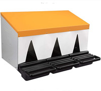 Boîte de nidification pour poules pondeuses en plein air, boîtes de nidification avec rideau pour poules