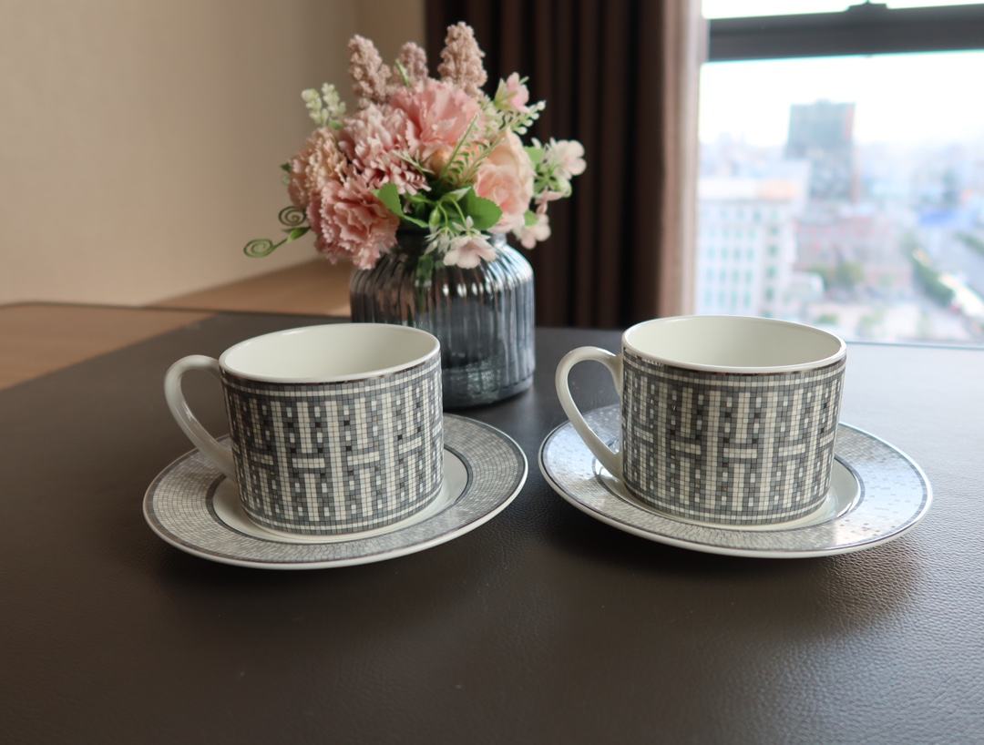 double cup and saucer