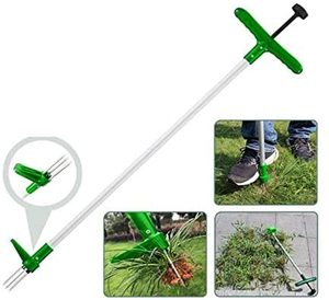 Strumento di rimozione delle radici porta artigli porta artigli manopola porta giardino manuale con manico lungo in alluminio estrattore di erbaccia - Product Image 2