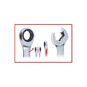 KS TOOLS-503,5209 DUO GEAR Plus Juego de llaves combinadas con Mecanismo de trinquete en anillo y llaves de mandíbula abierta - Product Image 5