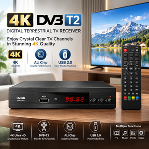 מקלט טלוויזיה Hengli OEM DVB-T2 HEVC H.264 ממיר עם Wifi Full HD 4k 168mm מקלט דיגיטלי חופשי DVB-T2 <span class=keywords><strong>STB</strong></span> - Product Image 1