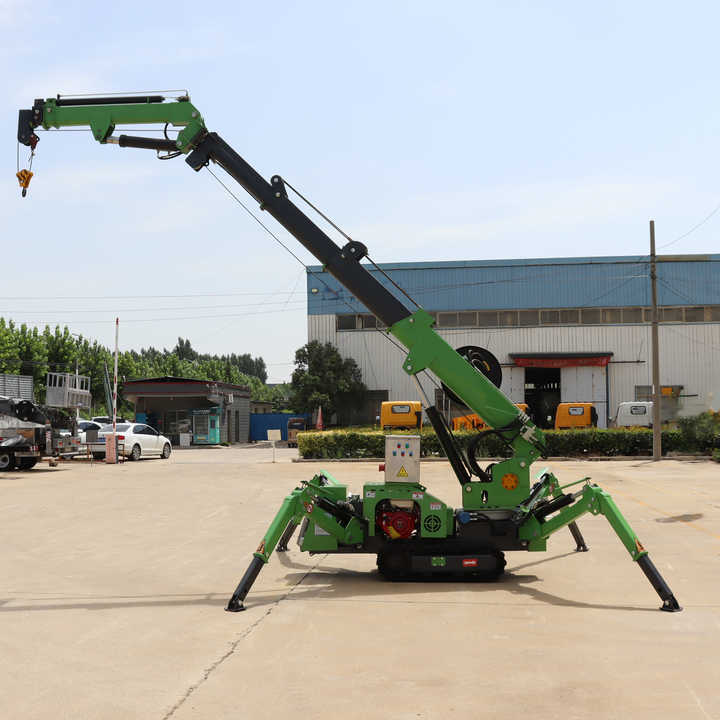 1ton mini spider crane telescopic boom factory price mini crawler crane