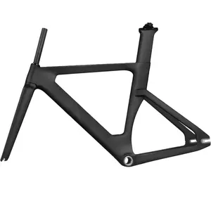 2024 Op Maat Gemaakte Full Carbon Track Frame Bsa Single Speed Carbon Track Racefiets Frames 700c Starre Vaste Versnelling Fiets Frameset