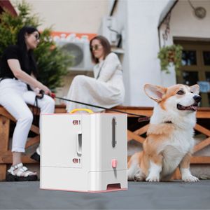 Boîte de rangement pour aliments pour animaux de compagnie OEM, grande capacité, hermétique, anti-humidité, avec bol en acier inoxydable pour chats et chiens - Product Image 3