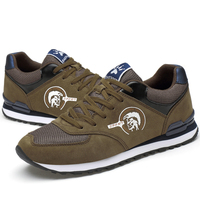 Chaussures décontractées Baskets de sport en cuir suédé avec semelle en caoutchouc respirant et en maille pour hommes