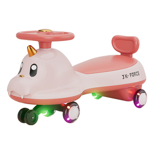 ライトアップスライドプラスチックウィグルカー子供用ハッピーツイストウィグルカー1-7年PUホイールライドオンカー - Product Image 1
