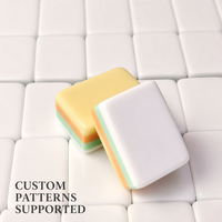 Jeu de tuiles de mahjong américain de luxe moderne en acrylique jaune clair à quatre couches, 160 tuiles, écologique, durable, portable, pour l'extérieur et les voyages
