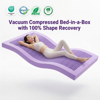 Couleurs personnalisées King Queen Size TPE Matelas silencieux zéro pression en nid d'abeille Gel Silicone Cool Matelas