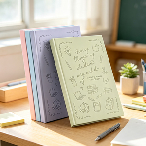 Cuaderno A5 con Cubierta de Cuero PU y Logotipo Grabado, Páginas Rayadas Ecológicas, Cuadernos para Oficina/Escuela, Diario para Estudiantes - Product Image 4