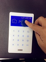 Keypad Kata Sandi Sentuh Nirkabel & 2 Buah Kartu RFID, Keypad Keamanan Komunikasi Dua Arah 433 868MHz Aktifkan/Lepaskan/SOS untuk Alarm Fokus