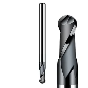 Top burun End Mill R1-R6 Spiral karbür freze kesicisi HRC50 freze aracı kesici 2 flüt CNC Router Bit genişletilmiş kolu