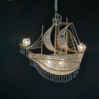 Lustre en cristal pour bateau, lampe de design d'intérieur, éclairage de luxe en cristal pour la maison