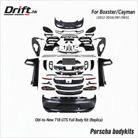Kit carrosserie large pour Cayman Boxster 718 982 : Lame de pare-chocs avant, jupes latérales, spoiler, diffuseur arrière – Personnalisé