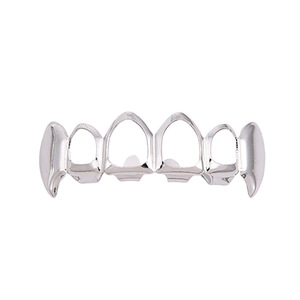 Grillz Hiphop 18K <span class=keywords><strong>Quad</strong></span> Hollow, plaqué or brillant, bijoux de mode pour hommes - Product Image 5